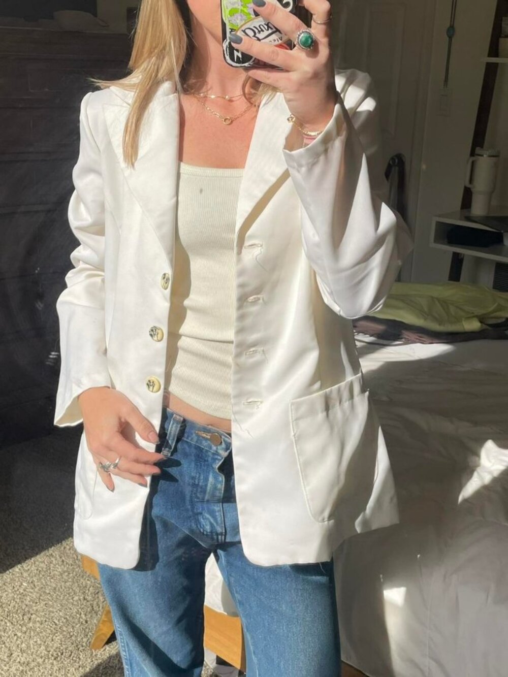Russ vintage white blazer